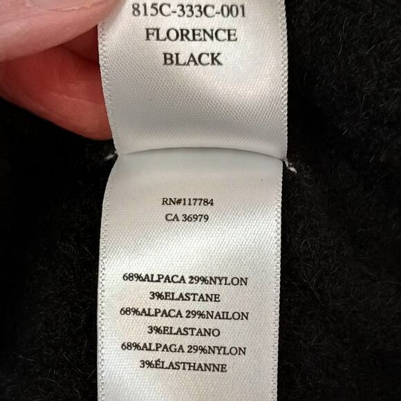 Rails Florence Alpaca Blend Sweater Black Off Shoulder L - Picture 7 of 10